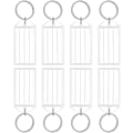 Miniatyrbilde 1 av 5: Nøkkelringer i plast med blanke papiretiketter - Gjennomsiktige deksler og splittringer - Identifikatorer for tunge gjenstander (20 stk)