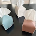 Miniatyrbillede 3 af 4: Moderne Øko-venlig Læder Vævsæske Cover Organizer - Pink Blå