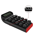 Miniatyrbillede 5 af 5: Mekanisk Switch Kalkulator, Bærbar til Daglig Brug og Grundlæggende Kontoropgaver, 10-cifret Stor LCD-skærm (Sort)