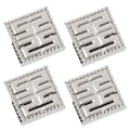 Miniatyrbild 4 av 8: 4 Set Metall Dekorativt Spänne Karaktär Läder Varor Bagage Jeans DIY TillbehörSilver B01-51-52065