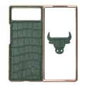 Miniatyrbild 1 av 8: Vikbart phone case för Xiaomi MIX Fold 2 Nanoläder Krokodilmönster Anti-skrapa Case Grön