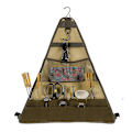 Miniatyrbillede 2 af 4: Opbevaringspose til service, Udendørs opbevaringspose, Ske Gaffel, Camping Service Opbevaringspose, Bestik Opbevaringspose 55*59cm