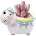 Miniatyrbilde 1 av 4: Søte Unicorn Keramiske Sukkulente Plantepotter med Drenering for Innendørs Urter Kaktus Luftplanter Hjemmedekor Gaver