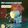 Miniatyrbillede 5 af 5: LED Natlampe Mini Tegneserie Sød Kæledyrslys Hund Hjort Dinosaur Bærbar Foldbar T ZD.16 Elfenben B blå