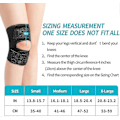 Miniatyrbillede 2 af 5: Justerbar knæbandage med sidestabilisatorer - Lindrer meniskskader, knæsmerter, ACL, MCL, gigt - Åndbar ledstøtte Sort Højre L