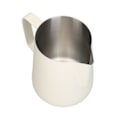 Miniatyrbilde 6 av 8: Trekkblomstkopp i rustfritt stål, kunstskumkopp med spiss tut, melkeskummer for kaffeframstilling til hjem og kafé, 600 ml, hvit