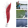 Miniatyrbillede 4 af 8: 3,5 g lysende blæksprutte-jigs kunstige rejer fiske lokkemad med 2 lags kroge fiskegrej tilbehør002#