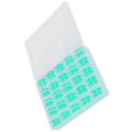 Miniatyrbillede 7 af 8: 25 stk. symaskine spoler multifunktionelle grønne plastspole til broderi med opbevaringsboks til syning og quiltning