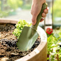 Miniatyrbilde 4 av 4: Bend-Proof Hagespade 10 Karbonstål Hagespade Rustbestandig PE Ergo-grep Luking, Flytting av a