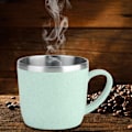Miniatyrbild 3 av 8: Kolvar för vetehalm av rostfritt stål Vatten Kaffe Juice Mjölk Mugg (grön)