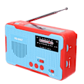 Pikkukuva 3 / 8: RD-666T Kannettava aurinkokäyttöinen hätäkäsikampi AM FM -radio LED-taskulampulla Sininen