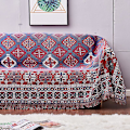 Miniatyrbillede 4 af 4: Sofa Tæppe Sengetæppe Stol Tæppe Rejsetæppe Dekorativt Tæppe Sofabetræk Retro Mønster 230 x 340 cm