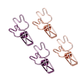 Miniatyrbild 8 av 8: 100 st Bunny Binder Clips ihålig ut stark klämning robust metall söta pappersklämmor för dokument kläder papper