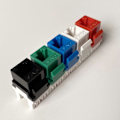 Miniatyrbilde 4 av 5: 5 stk. Rj45 Cat6 Keystone Jack Innsetting, Punch Down Keystone Jack Adapter, Hvit