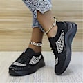 Miniatyrbilde 3 av 3: Rhinestone Mesh Lace-up Kvinners Atletiske Løpesko36 Svart