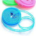 Miniatyrbilde 2 av 4: 3 stk. 3m Nylon Klessnor Bærbar Vaskesnor med Metallkrok for Reise Camping