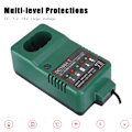 Miniatyrbilde 7 av 8: Flernivås beskyttelse Ni MH batterilader DC 7.2V 18.0V Ni MH lader for MAKITA - AU plugg