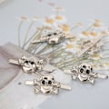Miniatyrbillede 8 af 8: 20 stk DIY nitter stud kranium formet punk nitter til armbånd Tasker Tøj Læder Craft Sølv 13x18mm