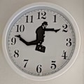 Miniatyrbild 1 av 5: 2025 Lämplig Väggklocka, Tysta Gående Man Väggklockor för Sovrum Kök