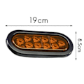 Pikkukuva 2 / 5: Auton soikea 10LED-polttimon jarruvalo keltainen