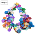 Miniatyrbillede 5 af 5: 50G DIY PVC Shell Shape Pailletter Tillykke med fødselsdagen Festtøj, Gylden blandet farve Golden Mixed Color