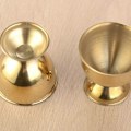 Miniatyrbilde 4 av 5: 4 Deler Eggbrett i Rustfritt Stål Eggestativ Harde Myke Kokte Eggkopper Sett for Familierestaurant
