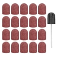 Miniatyrbillede 2 af 8: Negleslibebåndsbor Neglekunst polering slibehætte sæt tilbehør (10 x 15 mm) Brun