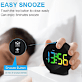Miniatyrbild 5 av 5: LED Digital Väckarklocka Skrivbordsklocka Snooze Dimbar Svart 12/24 Elektrisk Väckarklocka/Dubbla Batterier (Går in i Energisparläge Efter 8 Sekunder)