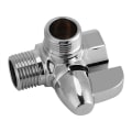 Miniatyrbilde 6 av 8: 3-veis messing krom omleder G1/2" T-form adapterventil for dusjarmmontert