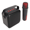Miniatyrbild 5 av 8: Mini Karaoke Maskin Set Bärbar Bluetooth Högtalare med 1 Trådlös Mikrofon för Hemmafest KTV Svart