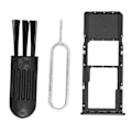 Miniatyrbillede 8 af 8: SIM-kortskuffe Professionel SIM-kortskuffeholder Udskiftning med Eject Pin til Samsung Galaxy A51 A515U Sort