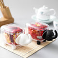 Miniatyrbillede 2 af 4: 1 stk. akryl Qtip dispenser, opbevaringsboks til badeværelsesbeholdere, Q-tip vatpindbeholder, makeup tilbehør, fødselsdagsgave til piger (hvid b