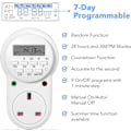 Miniatyrbillede 2 af 5: Ugentlig Programmerbar Elektronisk Digital Strømstik Timer med LCD-display