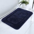 Miniatyrbilde 1 av 5: Sklisikker mikrofiber badematte - absorberende og maskinvaskbar - blå - 50x80 cm