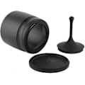 Miniatyrbild 2 av 5: 58mm Kaffedoseringskopp, Espresso Doserings Tratt i Aluminiumlegering Kaffedoseringsring Distributör Kaffemaskin Tillbehör (1st, Svart) -CNJR