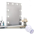 Miniatyrbillede 1 af 5: LED Vanity Lys Strip Kit med 10 Dæmpbare Pærer til Makeup Spejl i Fuld Længde, Vægspejl, Plug-In Vanity Spejl Lys med