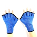 Miniatyrbillede 1 af 5: Neopren Svømmehandsker med Webbing Fitness Vandmodstandstræning Handsker Justerbar Håndledsrem Kode M Blå