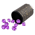 Pikkukuva 1 / 5: 10kpl Kymmensivuisia D10 Monitahoisia Noppia Noppakuppi Ravistin RPG D&D Lautapeleihin