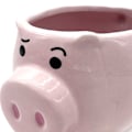 Miniatyrbillede 8 af 8: Sød gris keramisk kop lyserød behagelig greb glat mund dejlig form til kaffe te mælk drikkevand