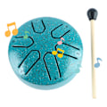 Miniatyrbillede 3 af 6: Professionel Mini 6 Note Handpan Drum Percussion Instrument med Drumstick - Grøn Green