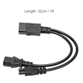 Miniatyrbild 2 av 6: Splitter Power IEC 320 C14 Hane till C13 och C5 Hona Splitteradapterkabel 10A 250V