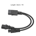 Miniatyrbillede 2 af 6: Splitter strømstikledning IEC 320 C14 han til C13 og C5 hun splitter adapter kabel 10A 250V