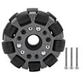 Pikkukuva 1 / 8: 100mm kaksoismuovista valmistettu omnipyörä, kuormitus 20 kg, alustarobottipakkausta 14049 varten