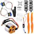 Miniatyrbillede 8 af 8: 2212 1400KV Motor 8060 Propeller 9G Servo 30A XT60 ESC Kit til fjernstyret helikopter