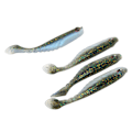 Miniatyrbilde 2 av 8: 4PCS AR48 75mm/3.2g T-hale myk PVC agn dobbelt farger Jigging Wobblers kunstig lokkegullgrønn svart