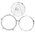Miniatyrbild 2 av 8: Huvudstrålkastare Ring Bezel CNC Aluminiumlegering Grill Guard Tillbehör Passar för R Nine T Scrambler Silver Plating