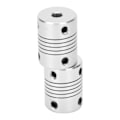Miniatyrbilde 2 av 8: 2 stk akselkobling fleksibel enkoder aluminiumslegering kobling trinnmotor DIY 3D-skriver 5x8 mm
