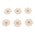 Miniatyrbillede 2 af 8: 6 stk. Burlap Blomster Lotos Form Europæisk Retro DIY Burlap Blomster Håndlavede Hvide Stof Blomster til Bryllupsfest