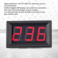 Miniatyrbild 6 av 8: Digital voltmeter 0,56 tum tvåtråds AC 70-380V Digital LED-display spänningsmätare (röd)