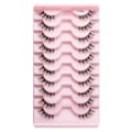 Miniatyrbillede 2 af 5: YSDO 5/10 Par Naturlige Lange 3D Mink Kunstige Øjenvipper Makeup Bløde Halve Vipper Håndlavet Combo 10parY1006